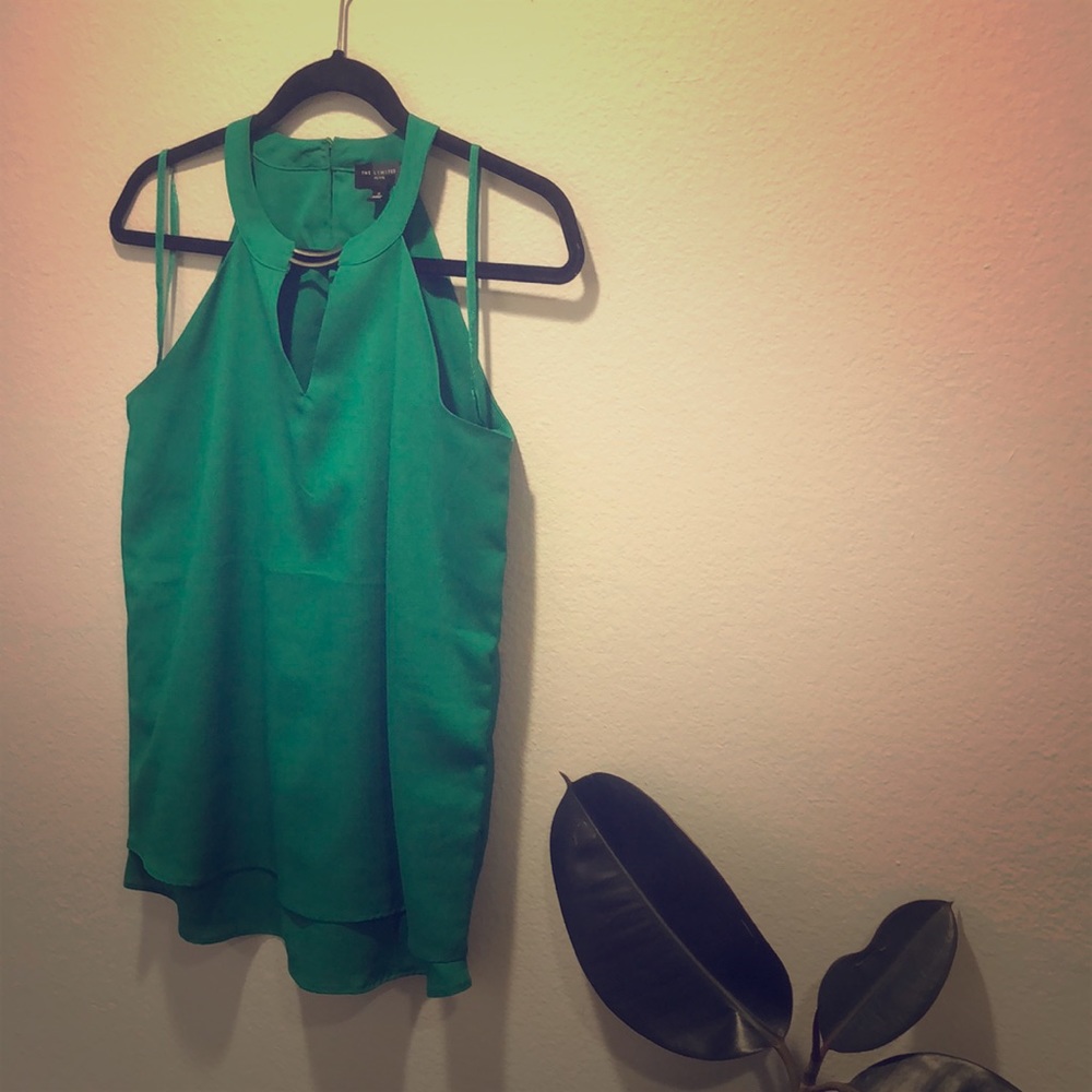 The Limited Green Halter Blouse